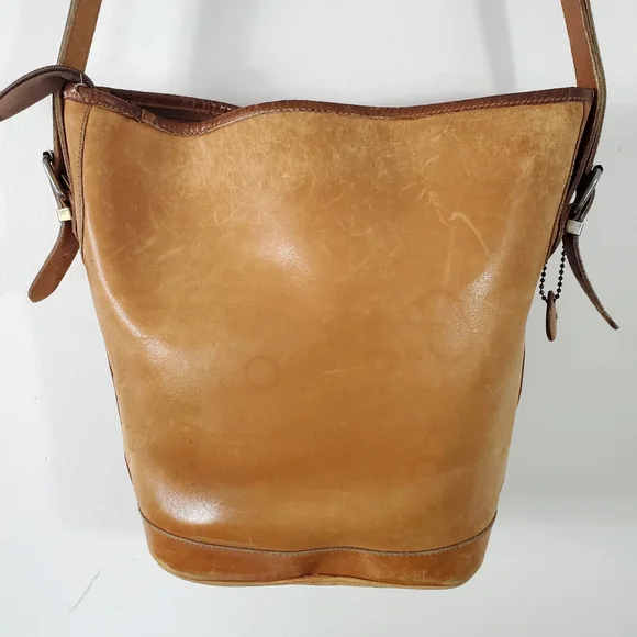 Roots Leather Extra Large Hobo Bucket Shoulder Crossbody Bag Made in Canada - Picture 6 of 15